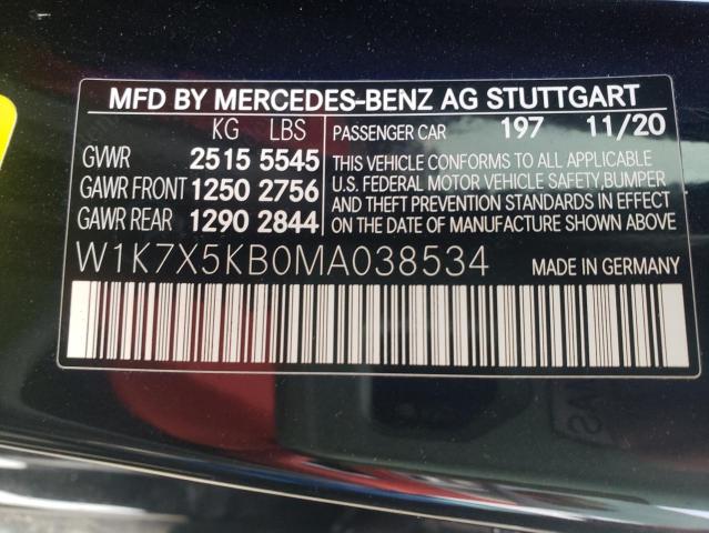 Photo 12 VIN: W1K7X5KB0MA038534 - MERCEDES-BENZ GT-CLASS 