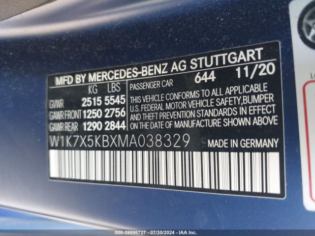 Photo 8 VIN: W1K7X5KBXMA038329 - MERCEDES-BENZ AMG GT 