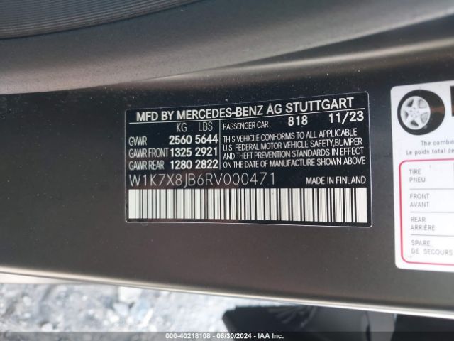 Photo 8 VIN: W1K7X8JB6RV000471 - MERCEDES-BENZ AMG GT 