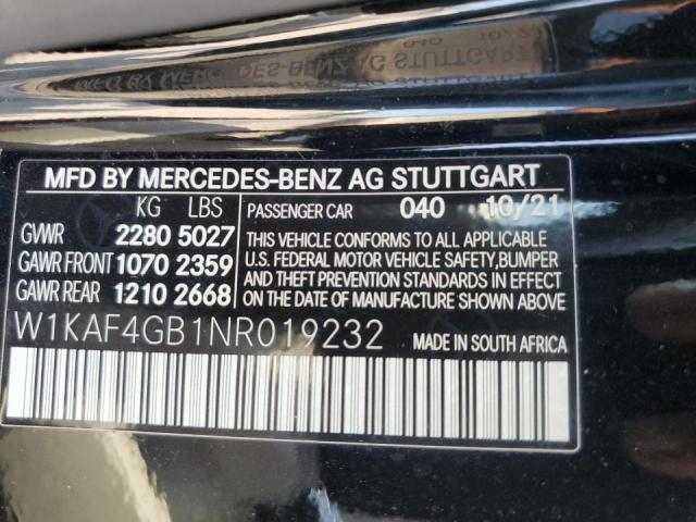 Photo 11 VIN: W1KAF4GB1NR019232 - MERCEDES-BENZ C 300 