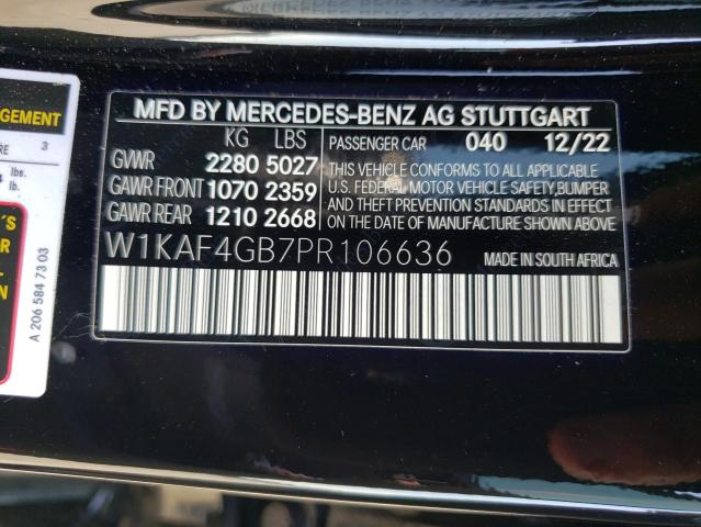 Photo 11 VIN: W1KAF4GB7PR106636 - MERCEDES-BENZ C 300 