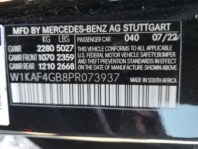 Photo 11 VIN: W1KAF4GB8PR073937 - MERCEDES-BENZ C-CLASS 