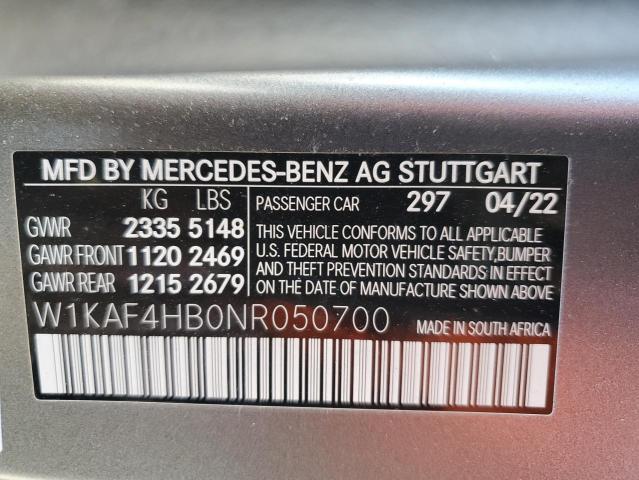 Photo 12 VIN: W1KAF4HB0NR050700 - MERCEDES-BENZ C 300 4MAT 