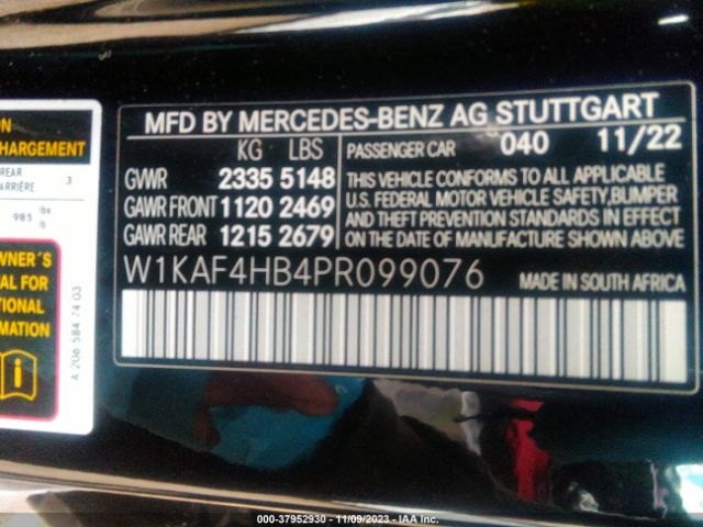 Photo 8 VIN: W1KAF4HB4PR099076 - MERCEDES-BENZ C 300 