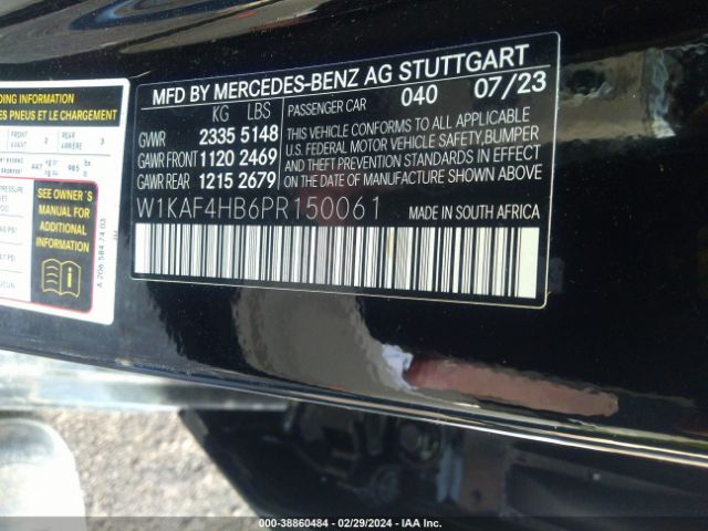 Photo 8 VIN: W1KAF4HB6PR150061 - MERCEDES-BENZ C 300 