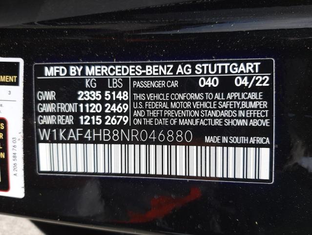 Photo 9 VIN: W1KAF4HB8NR046880 - MERCEDES-BENZ C 300 4MAT 