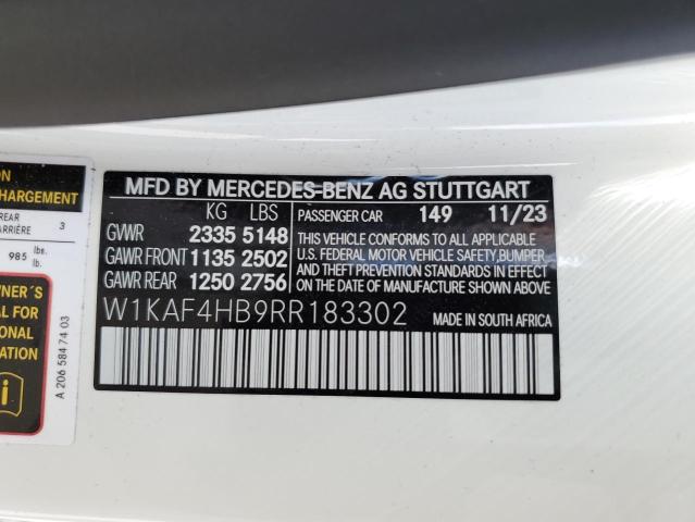 Photo 11 VIN: W1KAF4HB9RR183302 - MERCEDES-BENZ C 300 4MAT 