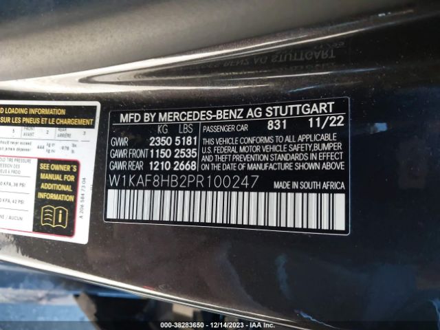 Photo 8 VIN: W1KAF8HB2PR100247 - MERCEDES-BENZ AMG C 43 