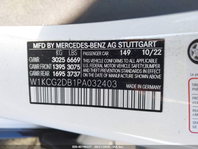 Photo 8 VIN: W1KCG2DB1PA032403 - MERCEDES-BENZ EQS-CLASS SEDAN 