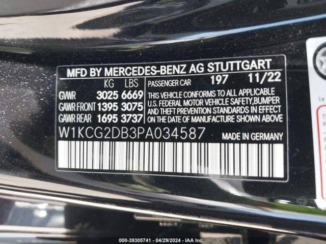 Photo 8 VIN: W1KCG2DB3PA034587 - MERCEDES-BENZ EQS 