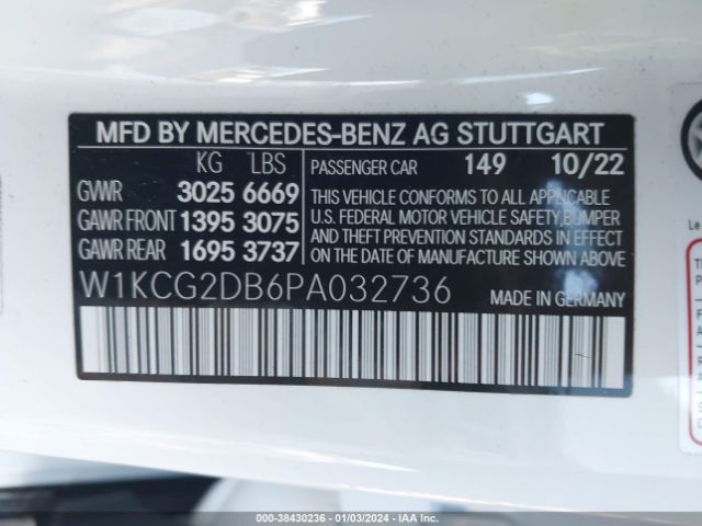 Photo 8 VIN: W1KCG2DB6PA032736 - MERCEDES-BENZ EQS 450 