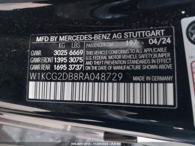 Photo 8 VIN: W1KCG2DB8RA048729 - MERCEDES-BENZ EQS-CLASS SEDAN 