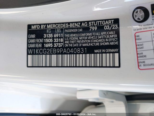 Photo 8 VIN: W1KCG2EB9PA040831 - MERCEDES-BENZ EQS 450 