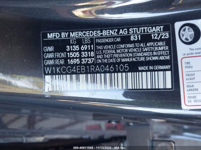 Photo 8 VIN: W1KCG4EB1RA046105 - MERCEDES-BENZ EQS-CLASS SEDAN 