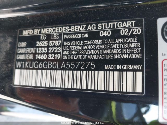 Photo 8 VIN: W1KUG6GB0LA557275 - MERCEDES-BENZ S 450 