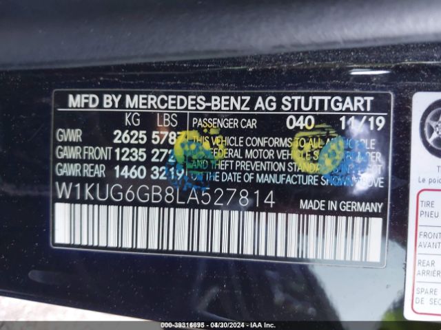 Photo 8 VIN: W1KUG6GB8LA527814 - MERCEDES-BENZ S 450 