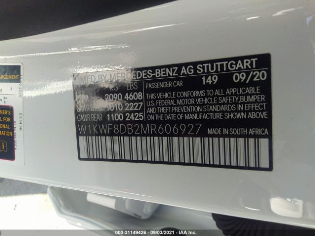 Photo 8 VIN: W1KWF8DB2MR606927 - MERCEDES-BENZ C-CLASS 