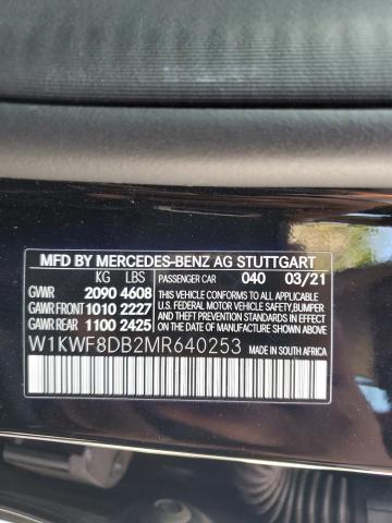 Photo 12 VIN: W1KWF8DB2MR640253 - MERCEDES-BENZ C 300 