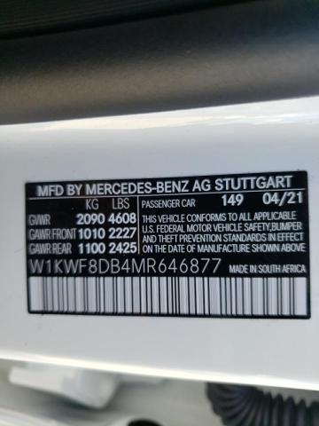 Photo 9 VIN: W1KWF8DB4MR646877 - MERCEDES-BENZ C 300 