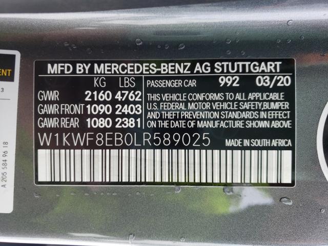 Photo 9 VIN: W1KWF8EB0LR589025 - MERCEDES-BENZ C 300 4MAT 