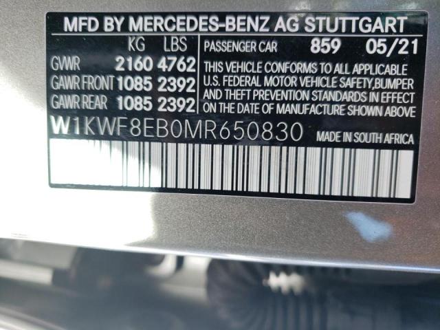 Photo 9 VIN: W1KWF8EB0MR650830 - MERCEDES-BENZ C 300 4MAT 