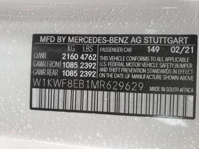 Photo 9 VIN: W1KWF8EB1MR629629 - MERCEDES-BENZ C 300 4MAT 