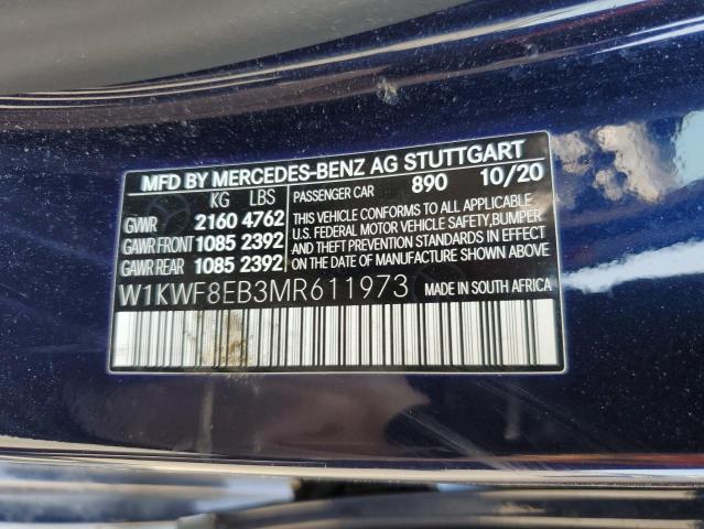 Photo 12 VIN: W1KWF8EB3MR611973 - MERCEDES-BENZ C-CLASS 