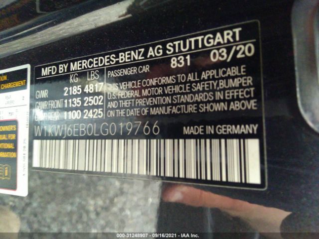 Photo 8 VIN: W1KWJ6EB0LG019766 - MERCEDES-BENZ C-CLASS 