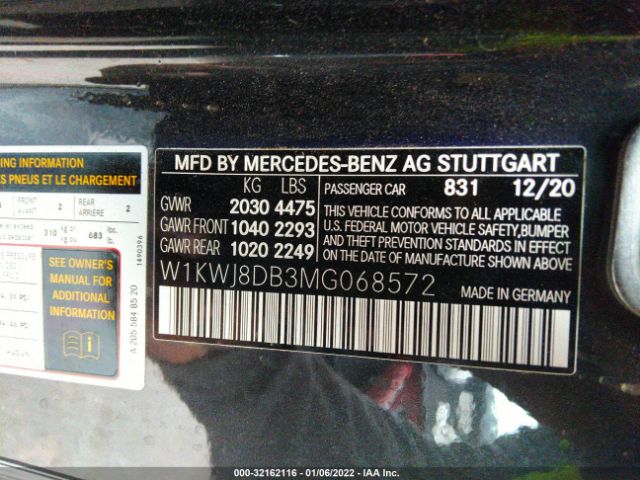 Photo 8 VIN: W1KWJ8DB3MG068572 - MERCEDES-BENZ C-CLASS 