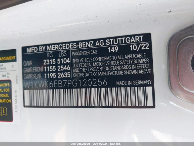 Photo 8 VIN: W1KWK6EB7PG120256 - MERCEDES-BENZ C-CLASS 