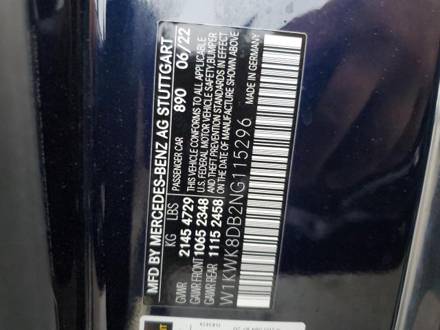 Photo 12 VIN: W1KWK8DB2NG115296 - MERCEDES-BENZ C-CLASS 