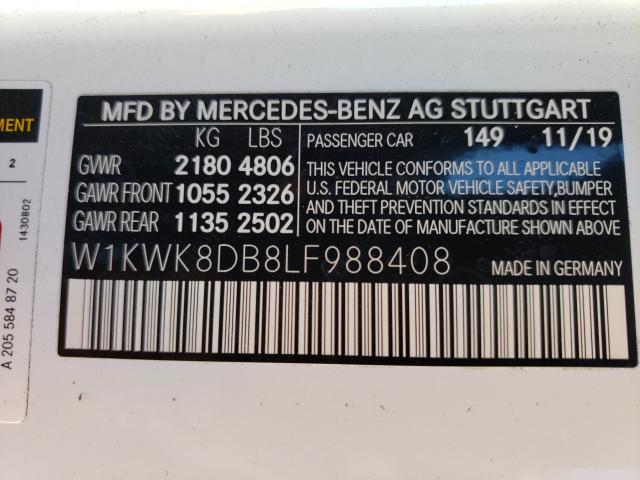 Photo 9 VIN: W1KWK8DB8LF988408 - MERCEDES-BENZ C 300 