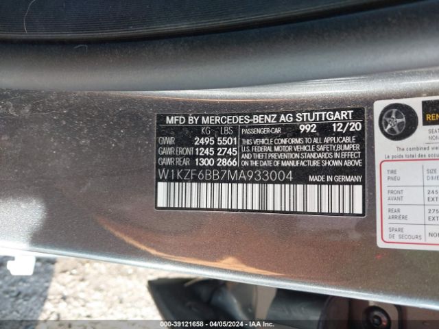 Photo 8 VIN: W1KZF6BB7MA933004 - MERCEDES-BENZ AMG E 53 