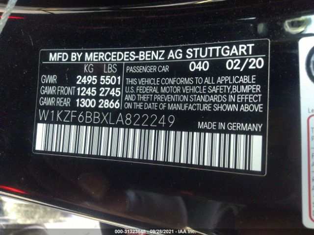 Photo 8 VIN: W1KZF6BBXLA822249 - MERCEDES-BENZ E-CLASS 