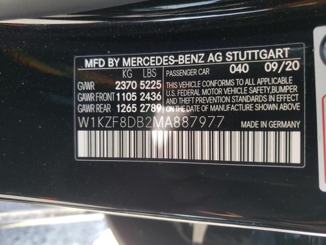 Photo 11 VIN: W1KZF8DB2MA887977 - MERCEDES-BENZ E 350 