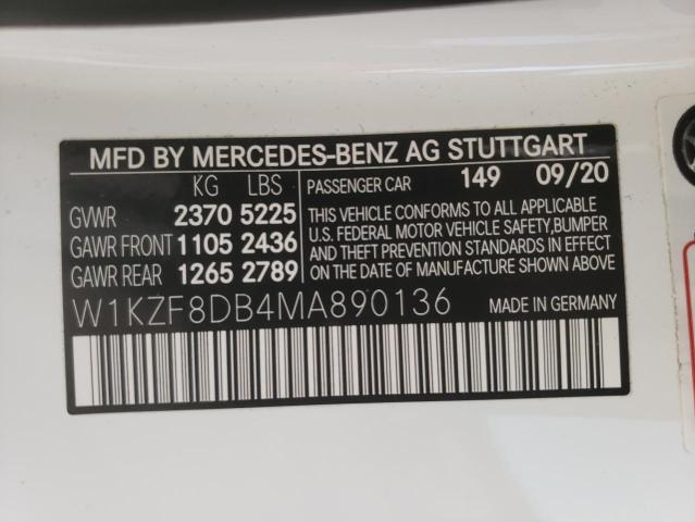 Photo 9 VIN: W1KZF8DB4MA890136 - MERCEDES-BENZ E 350 