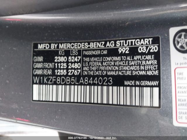 Photo 8 VIN: W1KZF8DB5LA844023 - MERCEDES-BENZ E 350 