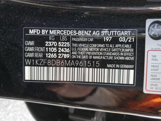 Photo 11 VIN: W1KZF8DB6MA961515 - MERCEDES-BENZ E-CLASS 