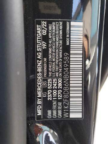 Photo 12 VIN: W1KZF8DB6NB049589 - MERCEDES-BENZ E 350 