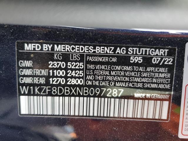 Photo 11 VIN: W1KZF8DBXNB097287 - MERCEDES-BENZ E 350 