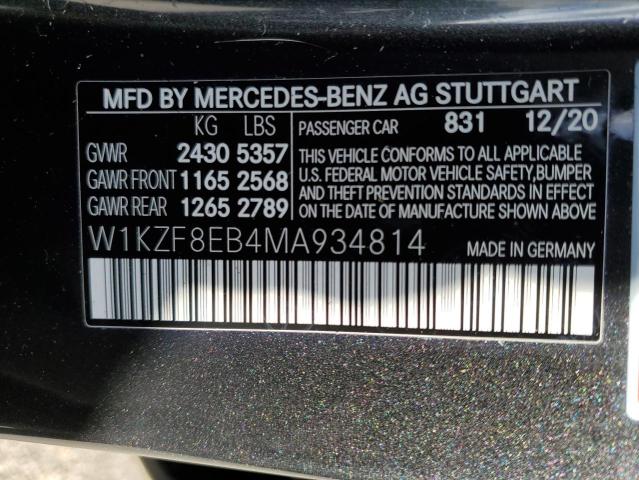 Photo 12 VIN: W1KZF8EB4MA934814 - MERCEDES-BENZ E 350 4MAT 