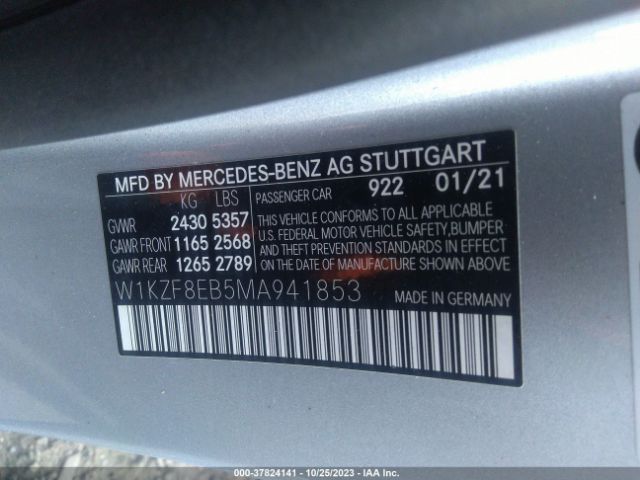 Photo 8 VIN: W1KZF8EB5MA941853 - MERCEDES-BENZ E-CLASS 