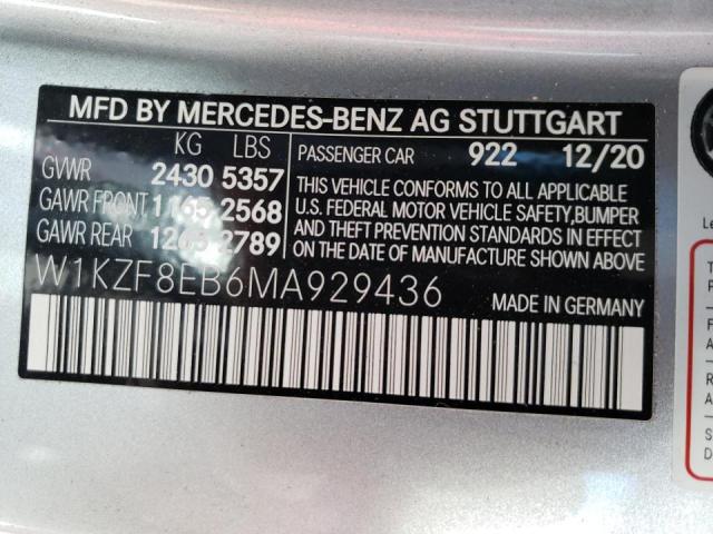 Photo 9 VIN: W1KZF8EB6MA929436 - MERCEDES-BENZ E 350 4MAT 