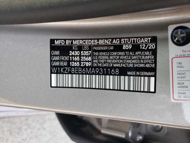 Photo 9 VIN: W1KZF8EB6MA931168 - MERCEDES-BENZ E 350 4MAT 