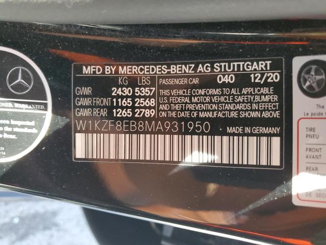 Photo 11 VIN: W1KZF8EB8MA931950 - MERCEDES-BENZ E 350 4MAT 