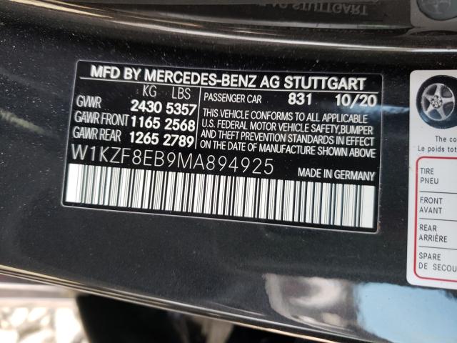 Photo 9 VIN: W1KZF8EB9MA894925 - MERCEDES-BENZ E 350 4MAT 