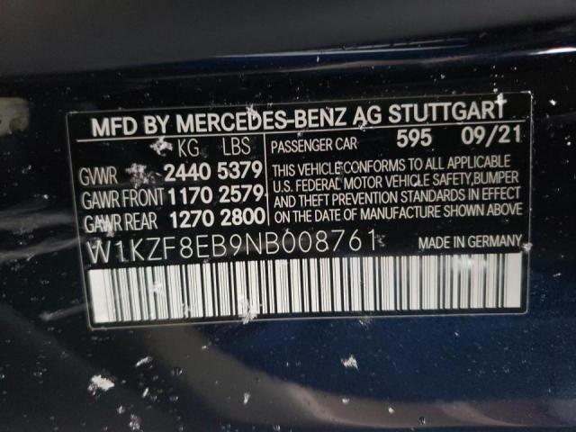 Photo 9 VIN: W1KZF8EB9NB008761 - MERCEDES-BENZ E 350 4MAT 