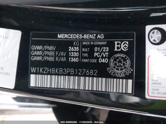 Photo 8 VIN: W1KZH8KB3PB127682 - MERCEDES-BENZ E-CLASS 