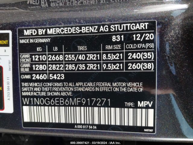 Photo 8 VIN: W1N0G6EB6MF917271 - MERCEDES-BENZ AMG GLC 43 