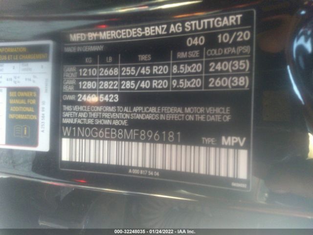 Photo 8 VIN: W1N0G6EB8MF896181 - MERCEDES-BENZ GLC 